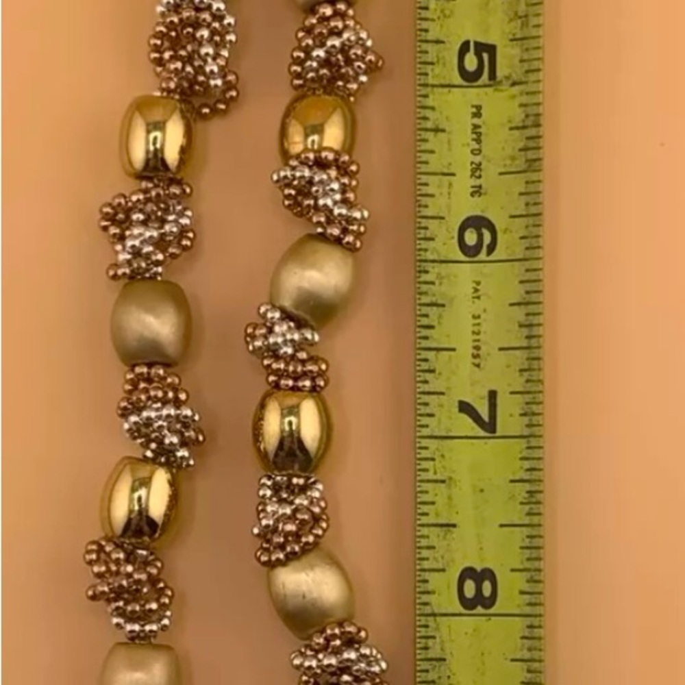 Lauren Conrad Mixed Metal Beaded Knotted Chain Women’s Necklace Pre-Owned